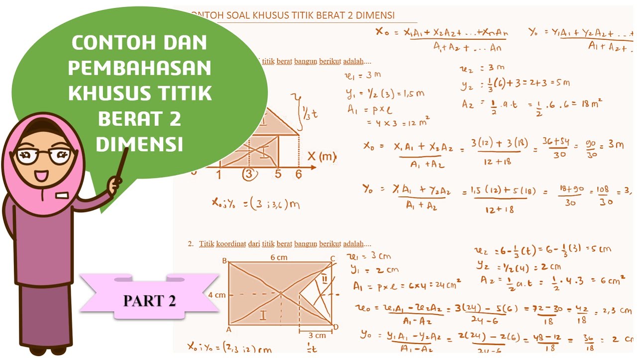 FISIKA KELAS XI - PEMBAHASAN SOAL KHUSUS TITIK BERAT 2 DIMENSI