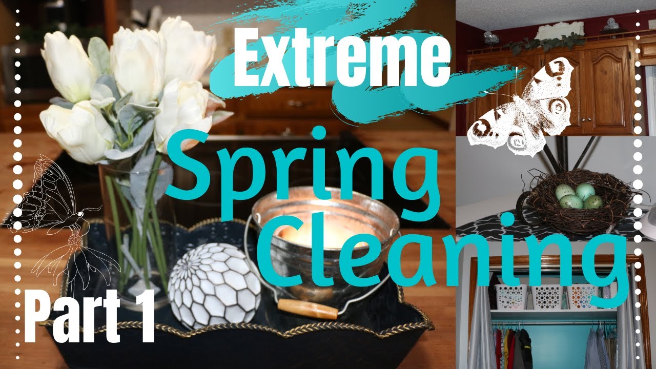 EXTREME SPRING CLEANING / DEEP CLEAN WITH ME / REDECORATING KITCHEN / DECORATING KITCHEN CABINET TOP