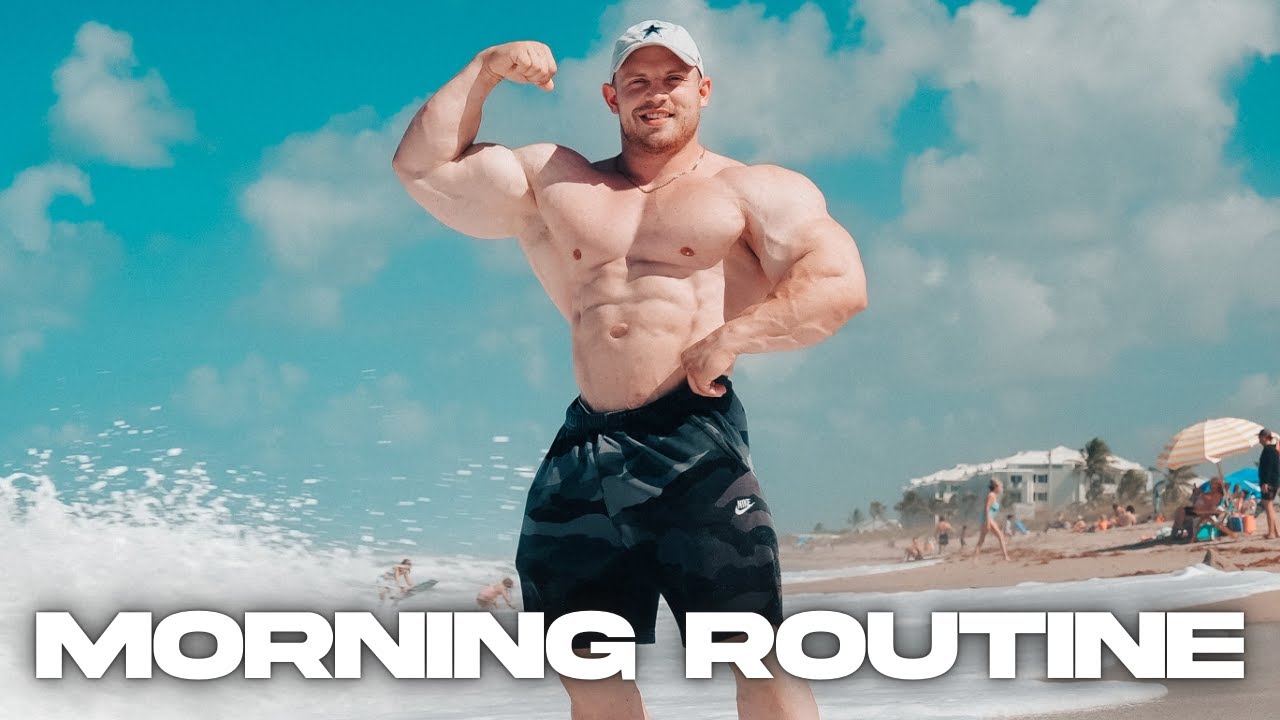MORNING ROUTINE OF A PRO BODYBUILDER | COFFEE, CHECK INS, AND CRUNCHES
