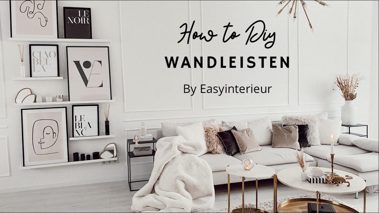 DIY Wandleisten, Stuckleisten selber anbringen #wandleisten#diy#easyinterieur#easy#homedecor#home