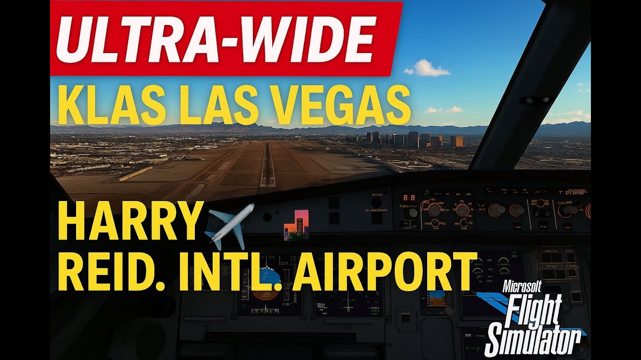KLAS Las Vegas ✈️ Harry Reid Intl. Airport Glideslope Pro Showcase | Ultrawide MSFS 2024