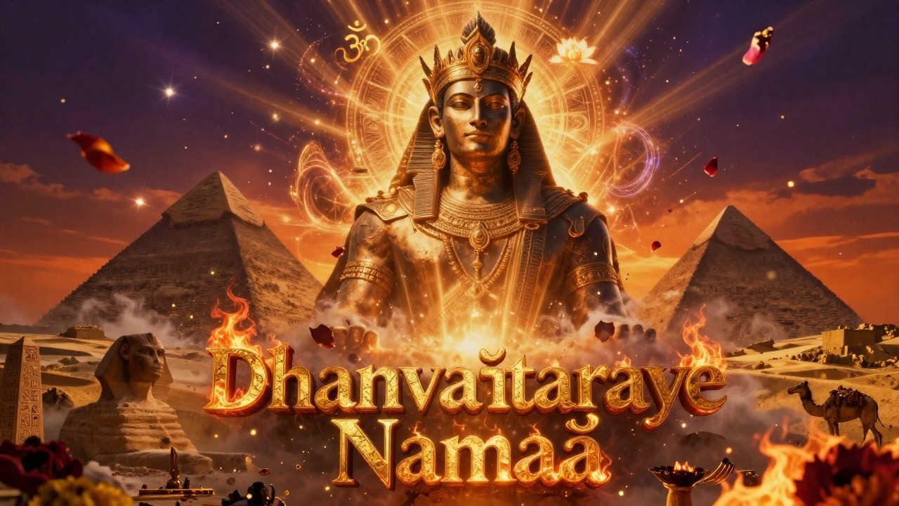 ✨ Cosmic Journey: Dhanvaṃtaraye Namaḥ & Universal Divine in Egypt
