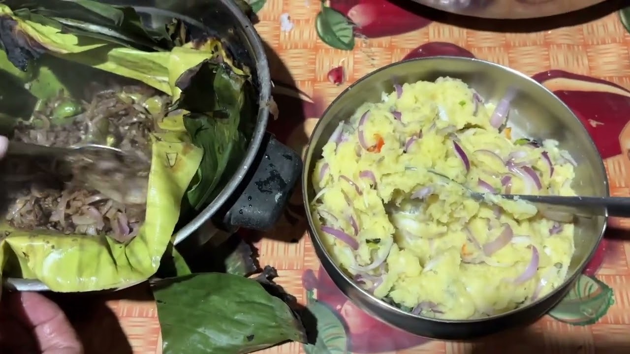 Cooking sticky rice in village #villagecooking 
