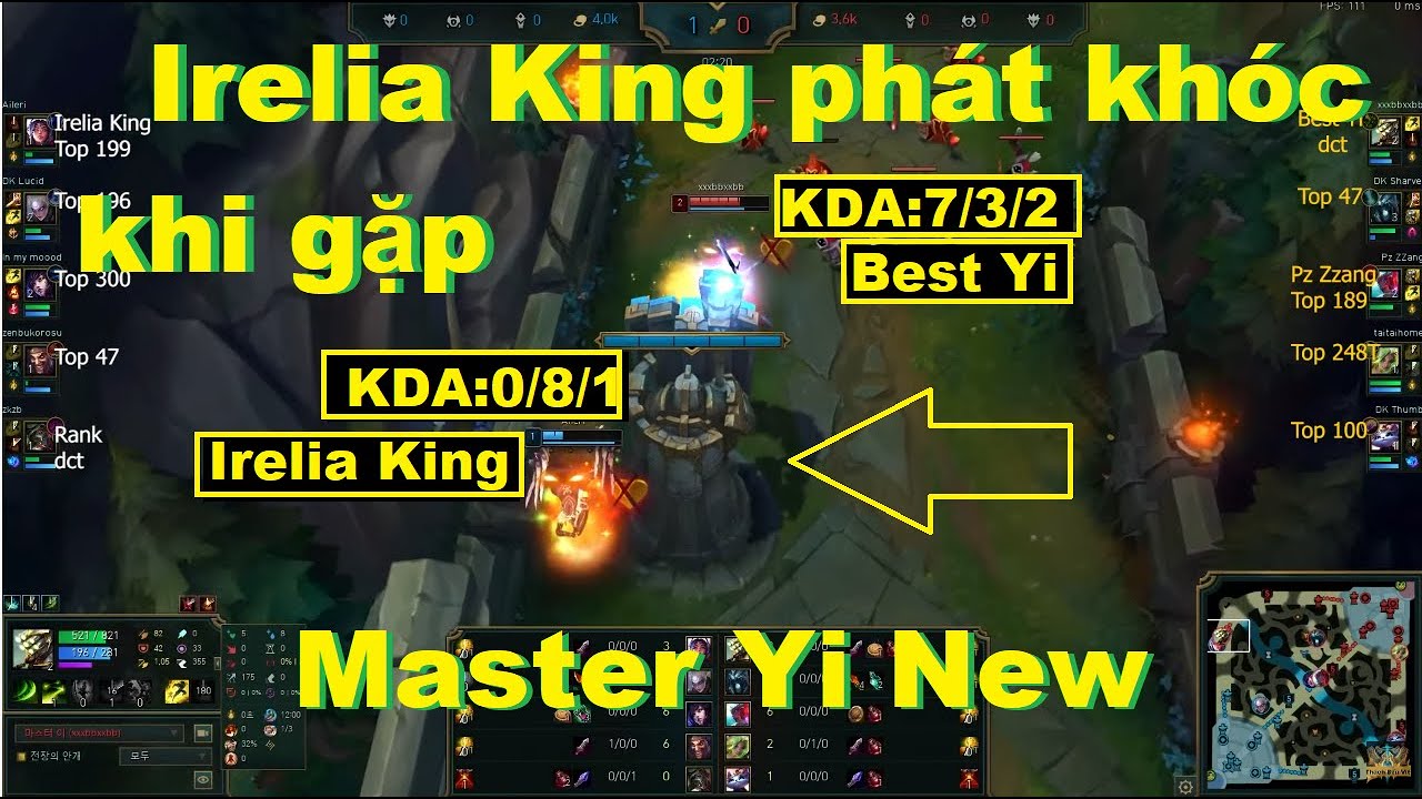 Irelia King Phát Khóc Khi Gặp Best Master Yi Mới Được Buff/Thách Đấu Hàn