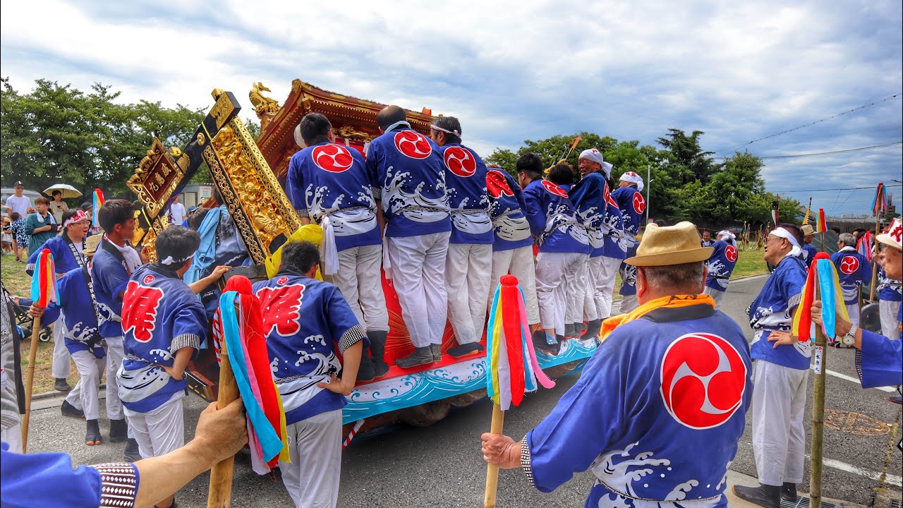 令和5年　三重県四日市市　富田の夏祭り　鳥出神社の鯨船行事　ユネスコ無形文化遺産・国指定重要無形民俗文化財・天下の勇祭