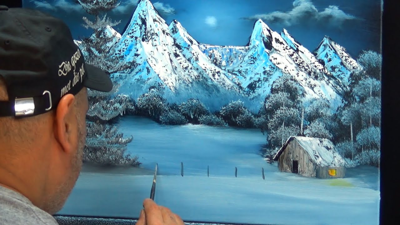 Gratis schilderles: S03-AFL:05- Hoe schilder je een winterlandschap. (1080 HD)