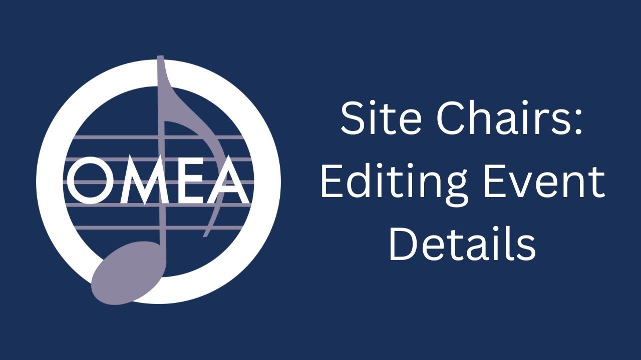 AE Site Chairs: Editing Site Details