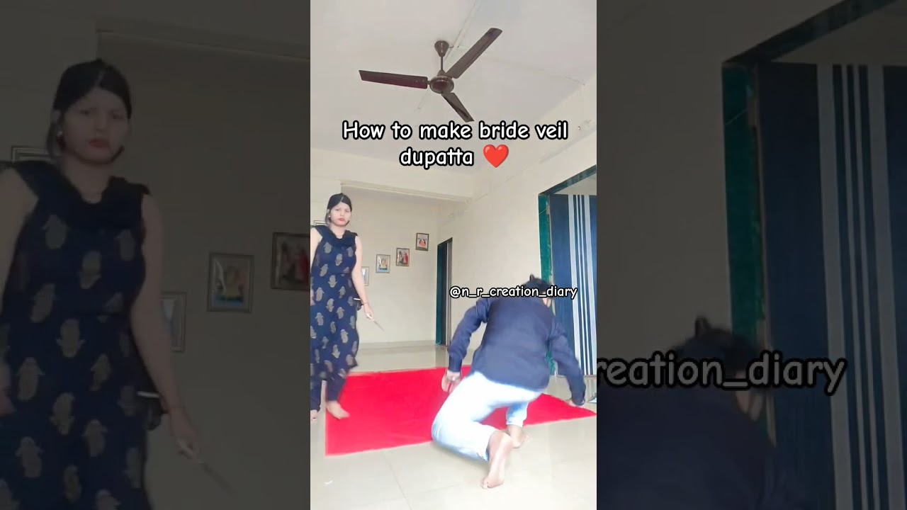 How to make bride entry veil/tail dupatta ❤️ #veildupatta #weddingveil #wedding