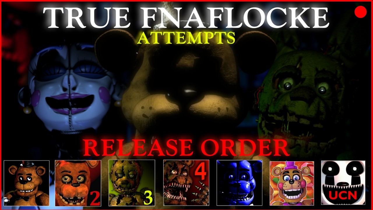 (VERIFYING) The True FNAFLOCKE (All FNaF Max Modes In A Row, Release Order) Attempts