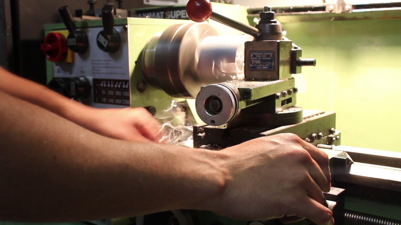 Custom Aluminum Barbell Clamps on EMCO Maximat Super 11