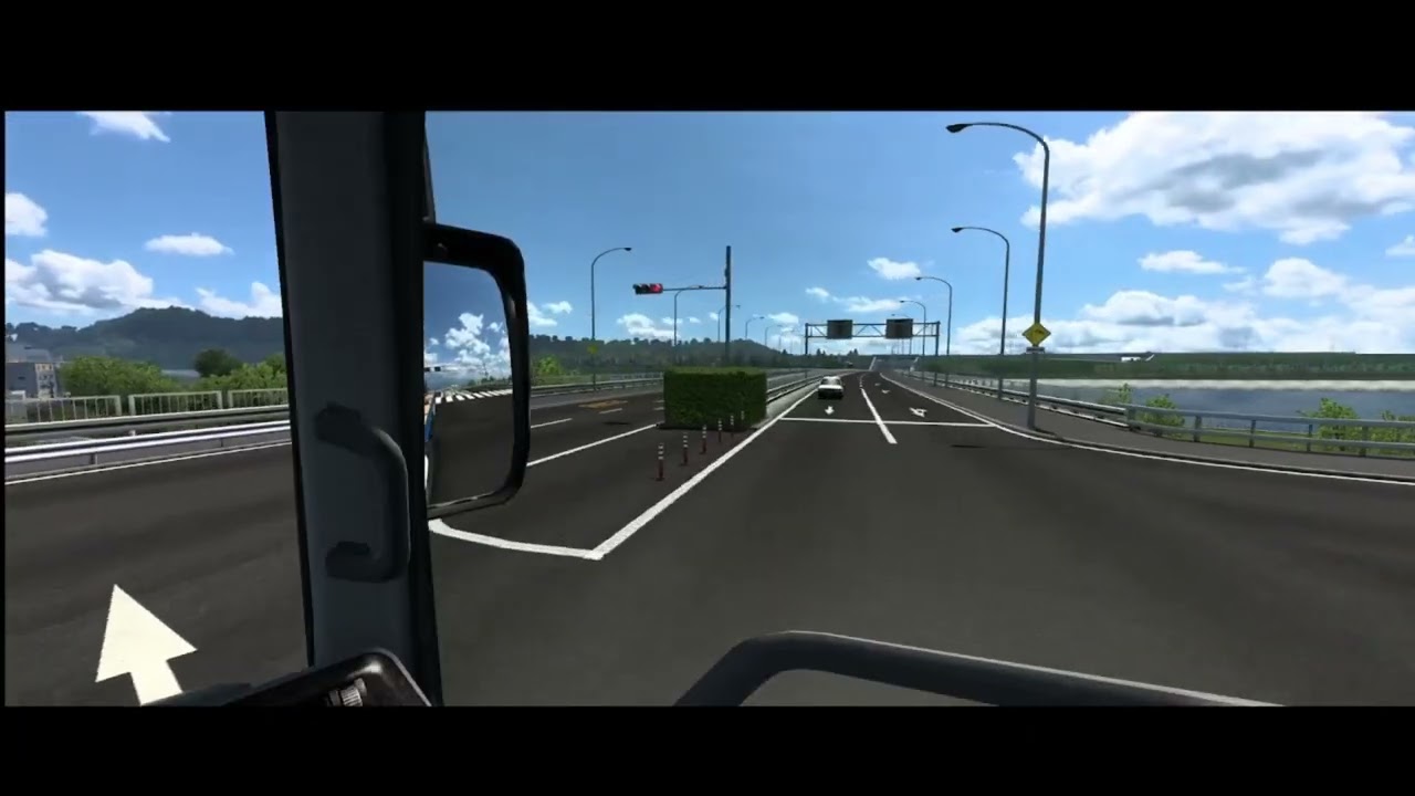 ETS2スーパーグレートVトレーラー狭い道、バック駐車