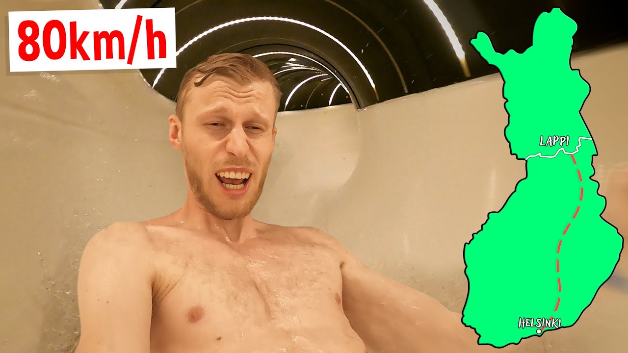 Lasketaan Suomen pisin vesiliukumäki! | Pyörällä Lappiin #4