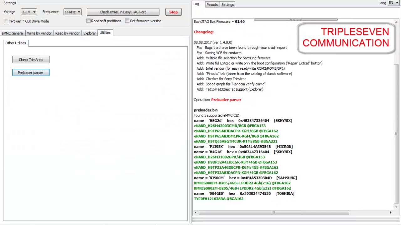 Check Preloader Mediatek EMMC Support With Easy Jtag