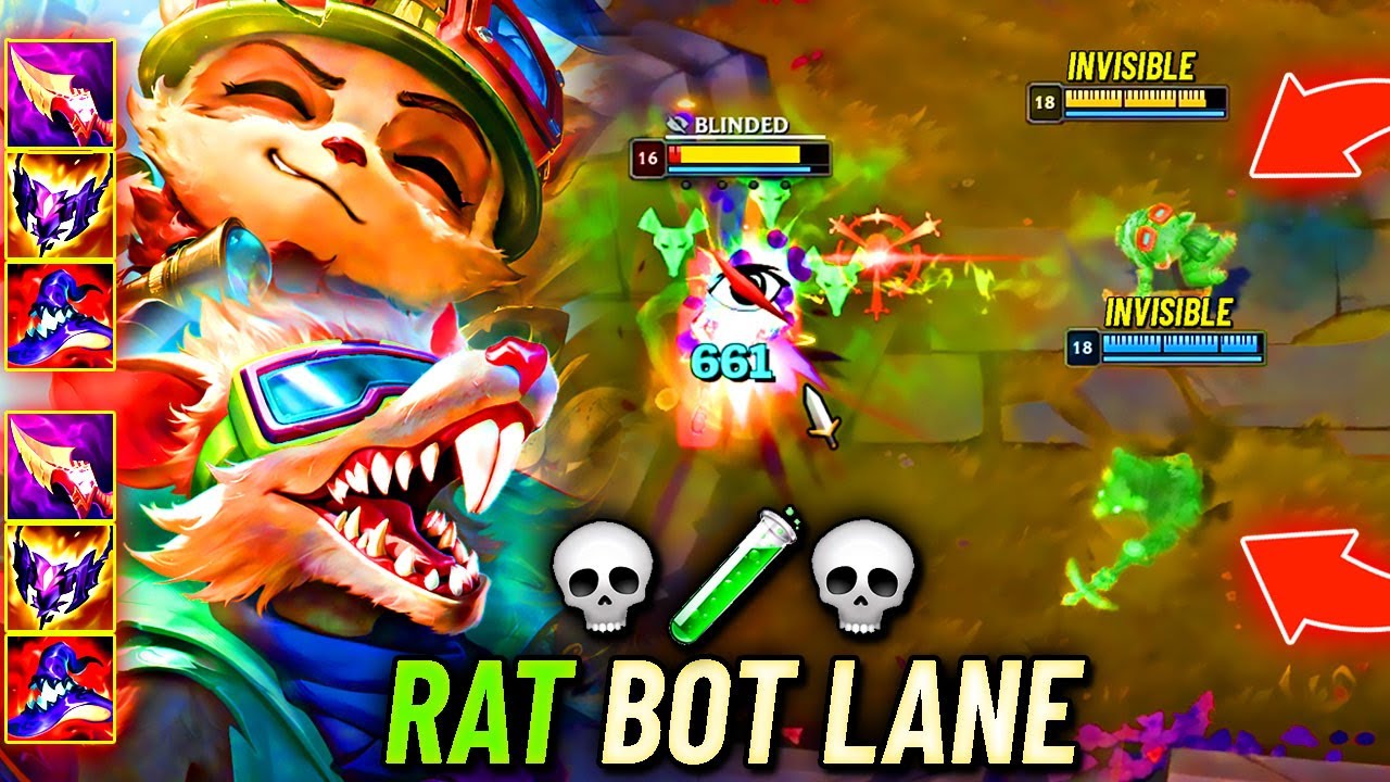 TEEMO and TWITCH Bot Lane is sooo NASTY (THE RAT COMBO)
