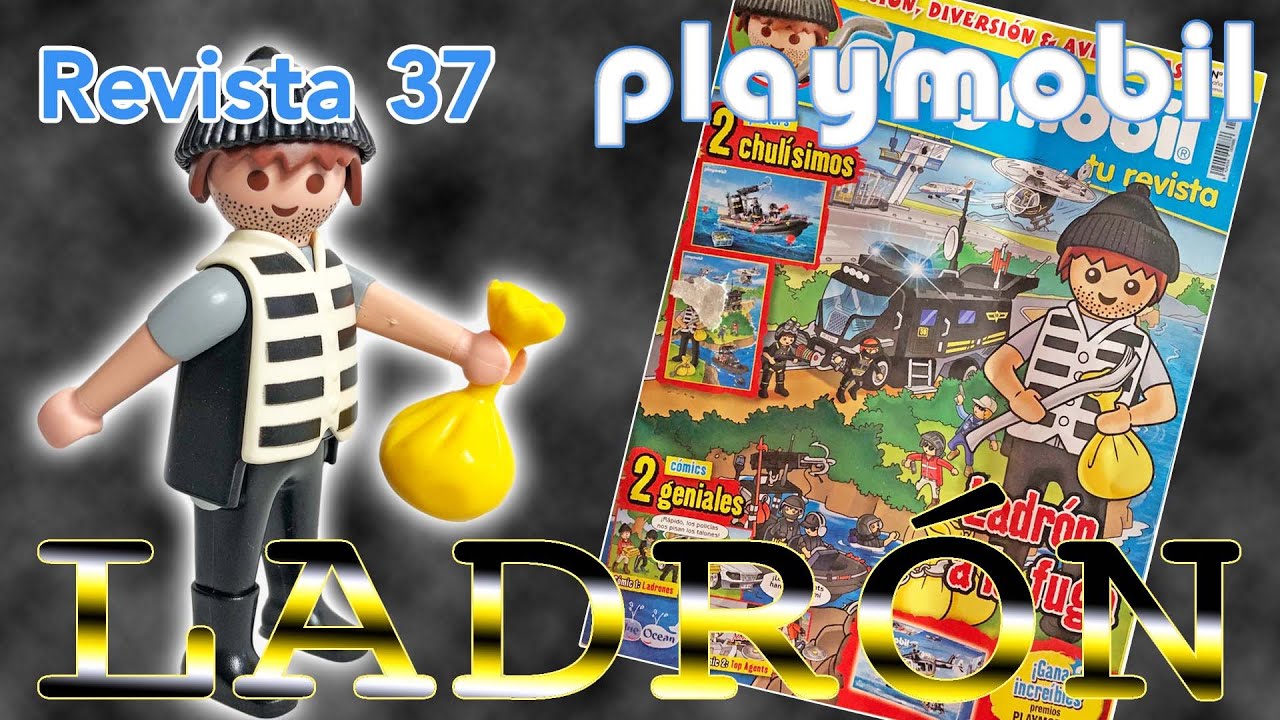REVISTA PLAYMOBIL N&ordm;37 con Ladr&oacute;n y Esposas