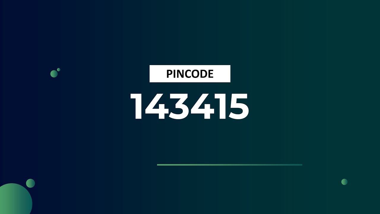 Pincode 143415 - Sarhali Mandan, Galalipur, Jaura & More