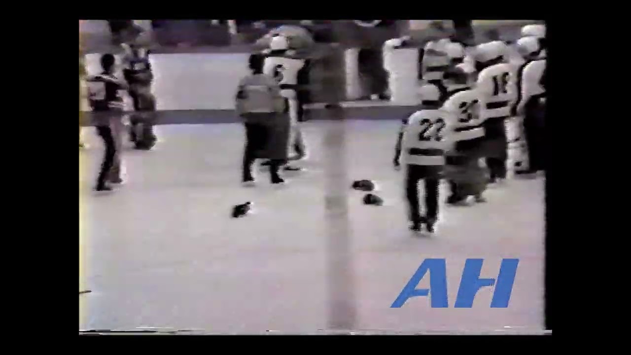 OHL Nov. 2, 1986 Oshawa Generals v Peterborough Petes Bench Clearing Brawl x2 Feeds