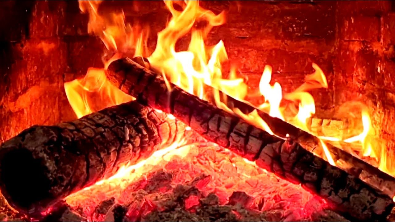 🔴 COZY WINTER CABIN FIREPLACE 🔥 THUNDERSTROM SOUNDS FOR SLEEPING FIREPLACE ‼️ ETERNAL FIRE