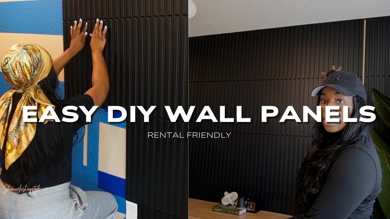 Easy Rental Friendly DIY Wall Panel- High-End Look on a Budget!