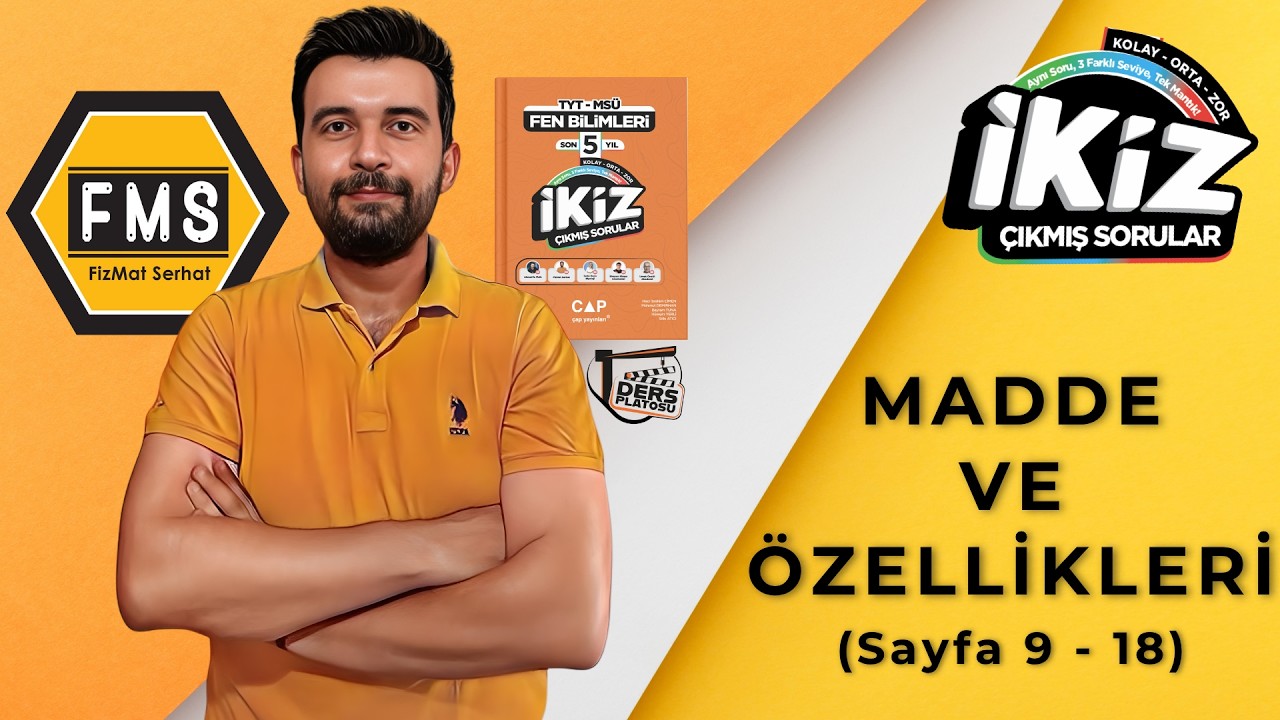 SON 5 YIL İKİZ ÇIKMIŞ SORULAR FEN BİLİMLERİ - FİZİK | MADDE ve ÖZELLİKLERİ #fizik #tyt #yks #ikiz