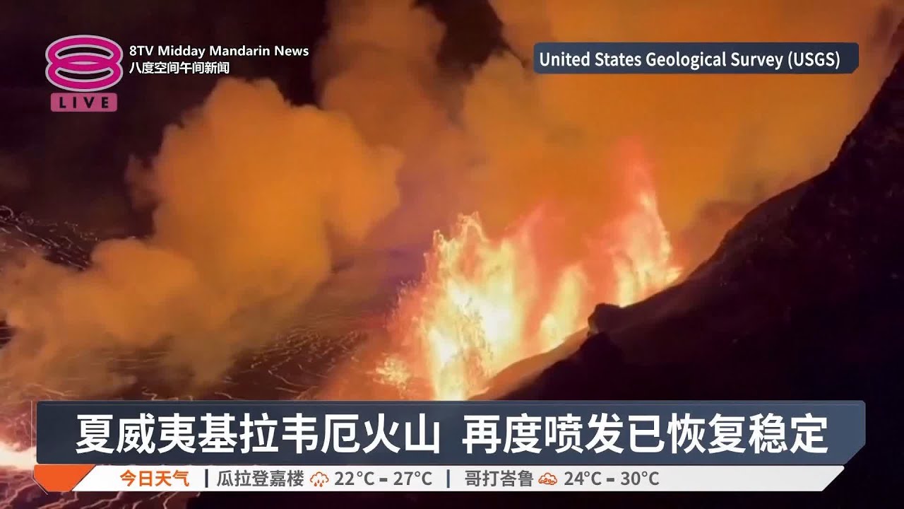夏威夷基拉韦厄火山 再度喷发已恢复稳定【2024.12.24 八度空间午间新闻】