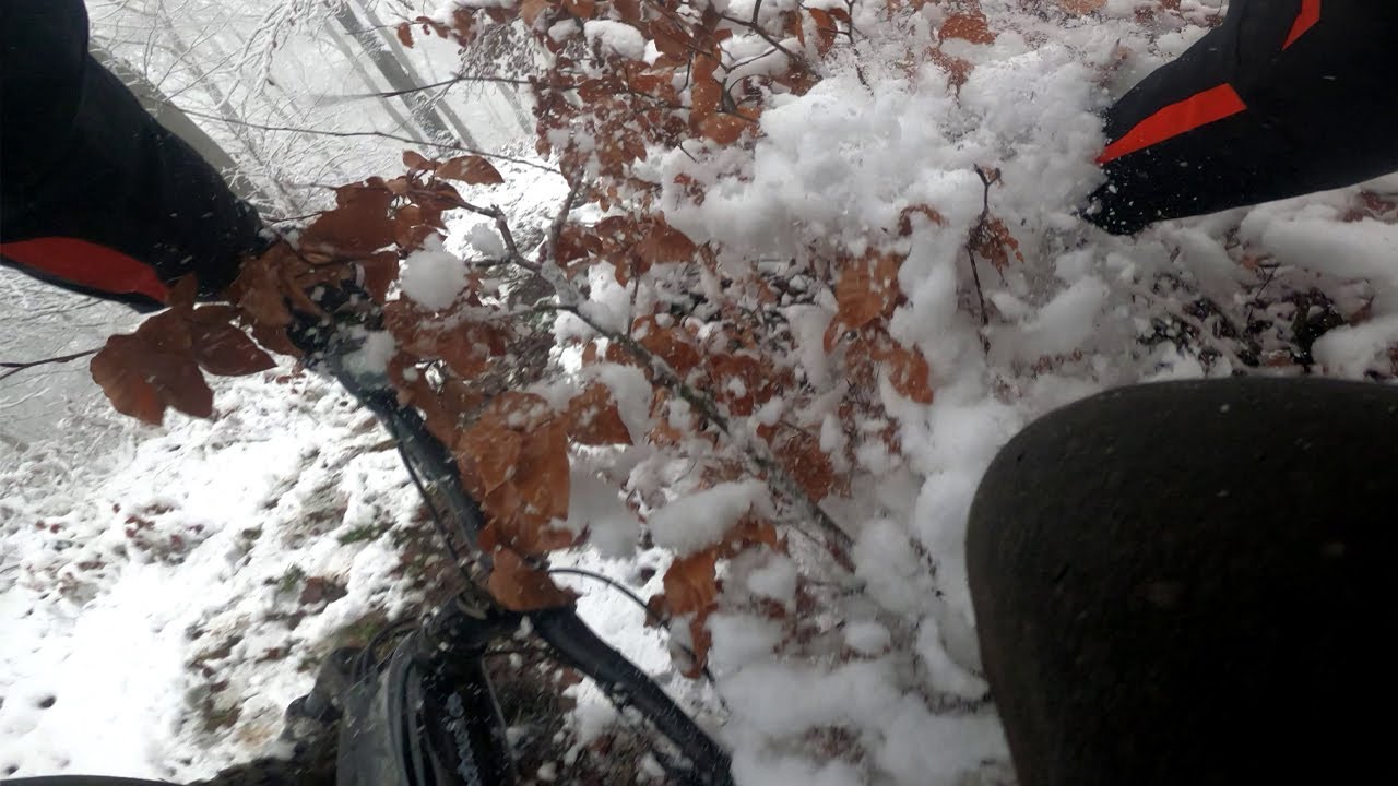Schnee in Bielefeld! MTB Tour mit Crash!