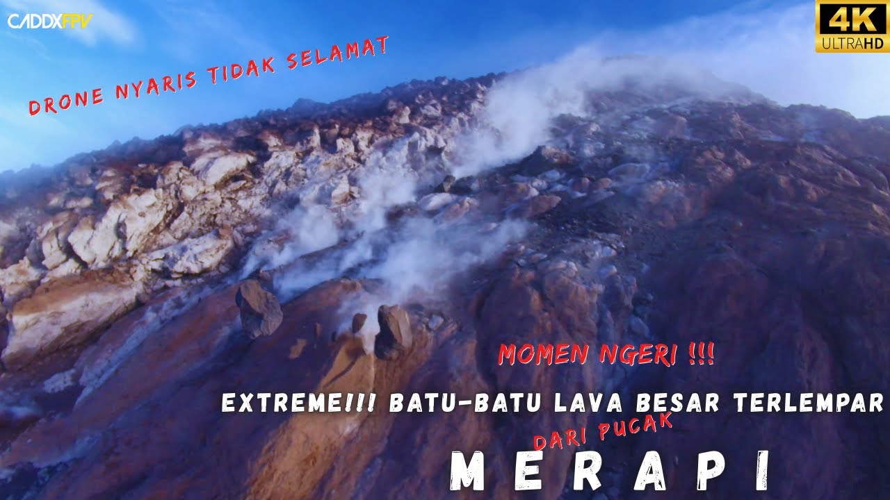 TIADA HENTI !!!🔥EXTREME BATU-BATU LAVA BESAR TERLEMPAR DARI PUNCAK MERAPI. FLYING LAVA ROCKS