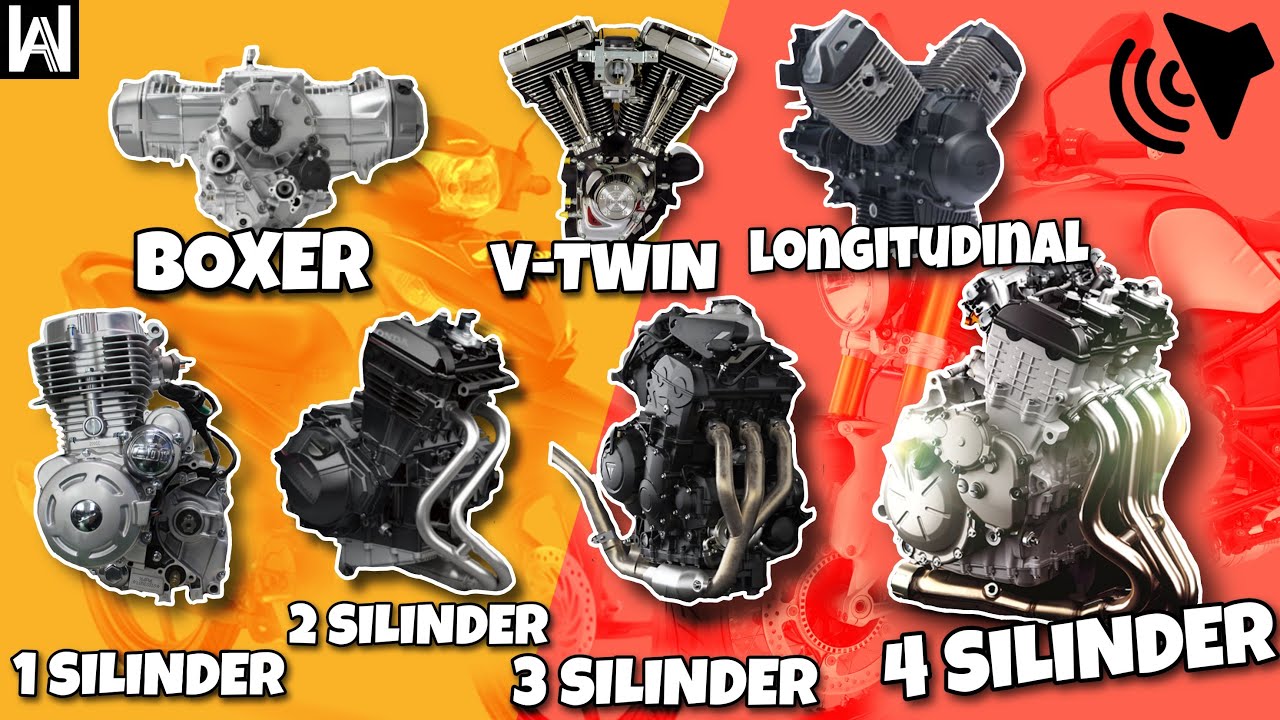 SUARA YG KHAS‼️7 JENIS KONFIGURASI MESIN MOTOR, INI BEDANYA MESIN V-TWIN, BOXER, 1,2,3 & 4 SILINDER