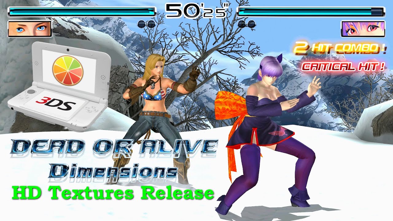 Dead or Alive Dimensions ~AI Upscale HD Textures Release & 60FPS Patch | Citra | 4K 3DS PC Gameplay