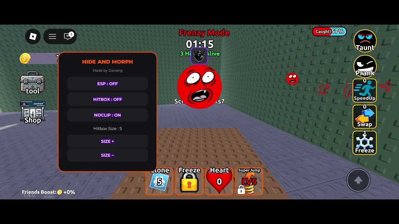 Hide And Morph Script - Esp, Hitbox, Noclip 