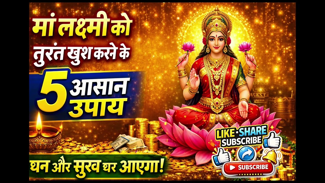 🙏जानिए मां लक्ष्मी को तुरंत प्रसन्न करने के 5 आसान और असरदार उपाय,🙏#lakshmipuja #matalaxmi #bhakti