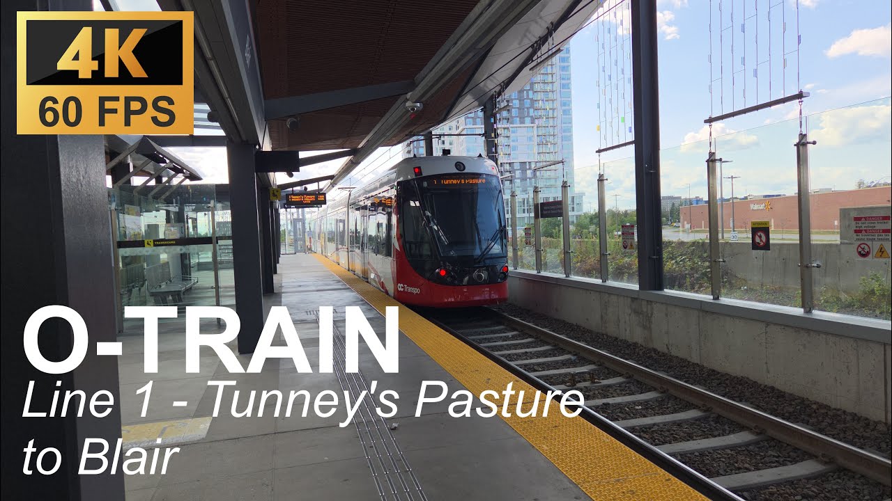 (4K⁶⁰) OC Transpo O-Train Ride - Line 1, Tunney's Pasture to Blair, September 2025