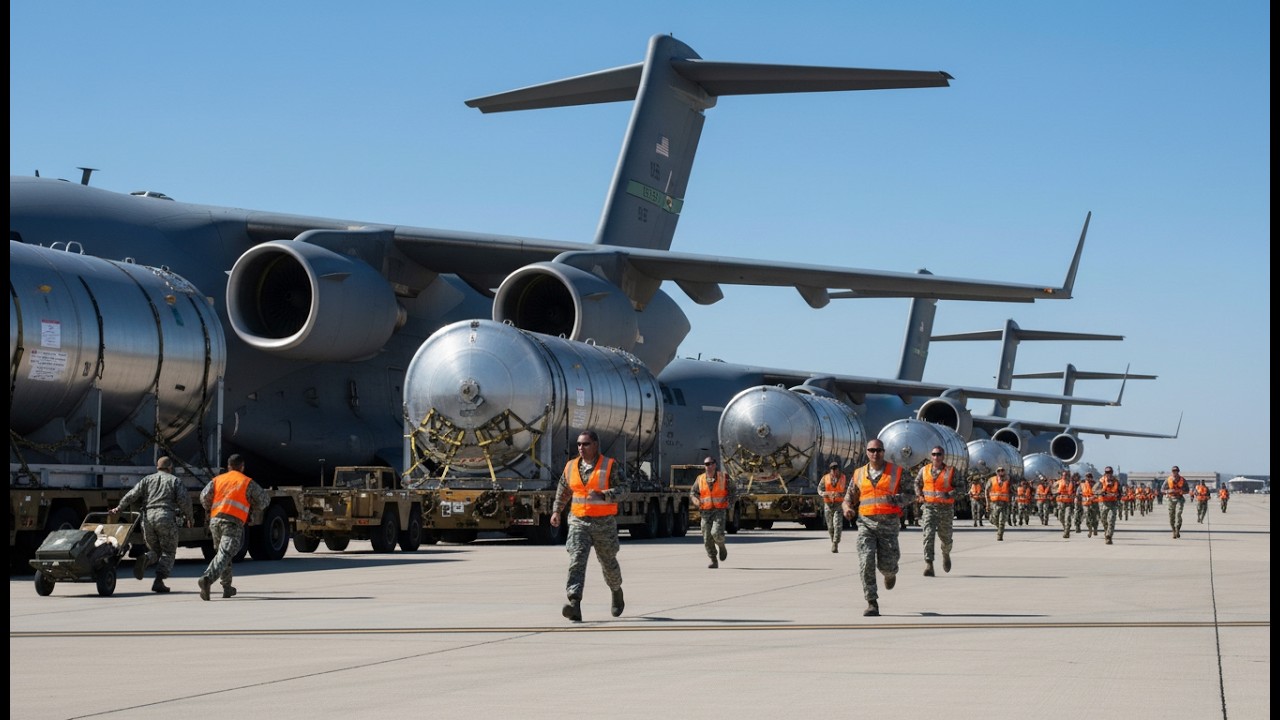 НАПРЯЖЕНИЕ НАРАСТАЕТ! Самолет C-17 доставляет ядерный реактор нового поколения в рамках операции