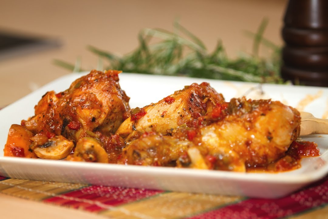 Pollo con Tomate Italiano o Pollo del Cazador Cacciattore