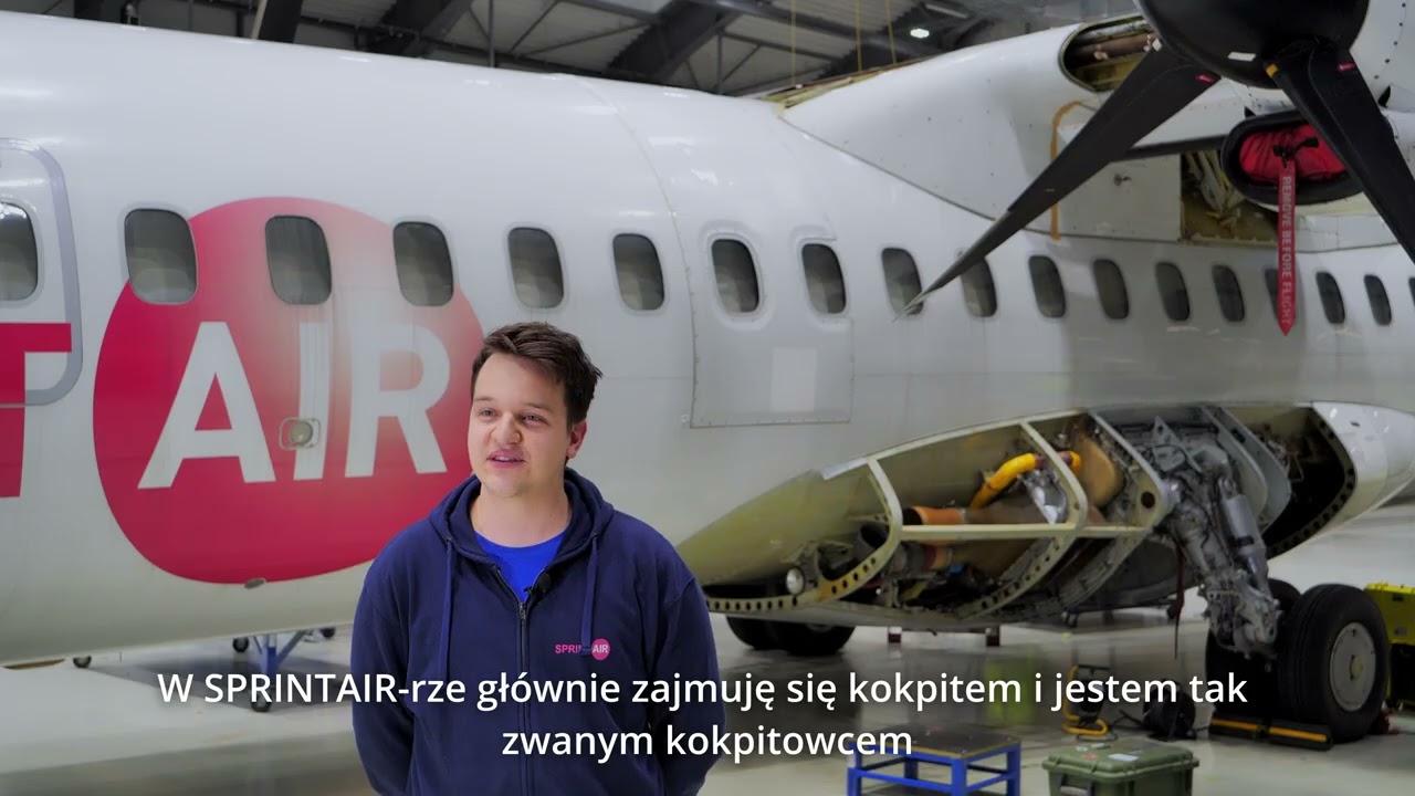 Jak wygląda praca MECHANIKA LOTNICZEGO? Studenci PANS Chełm w SPRINTAIR