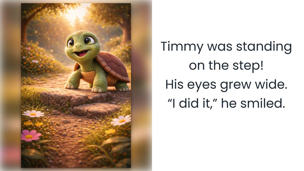 Tiny Turtle Was Afraid of His First Step 🐢