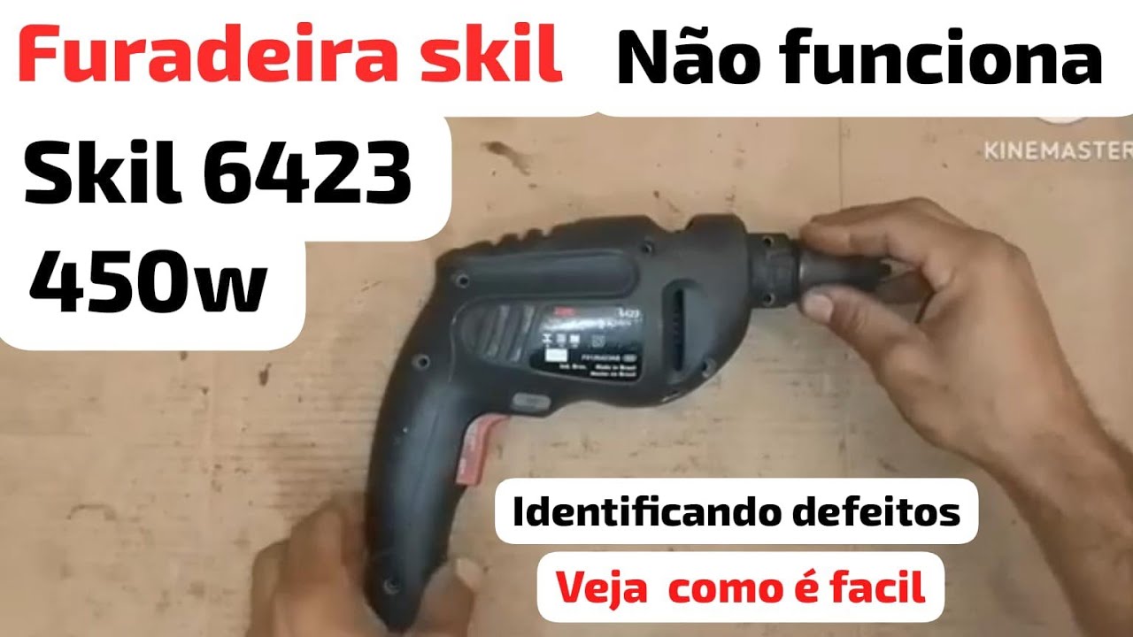 furadeira skil 6423, furadeira skil 450w, furadeira skil parou de funcionar, furadeira skil não liga