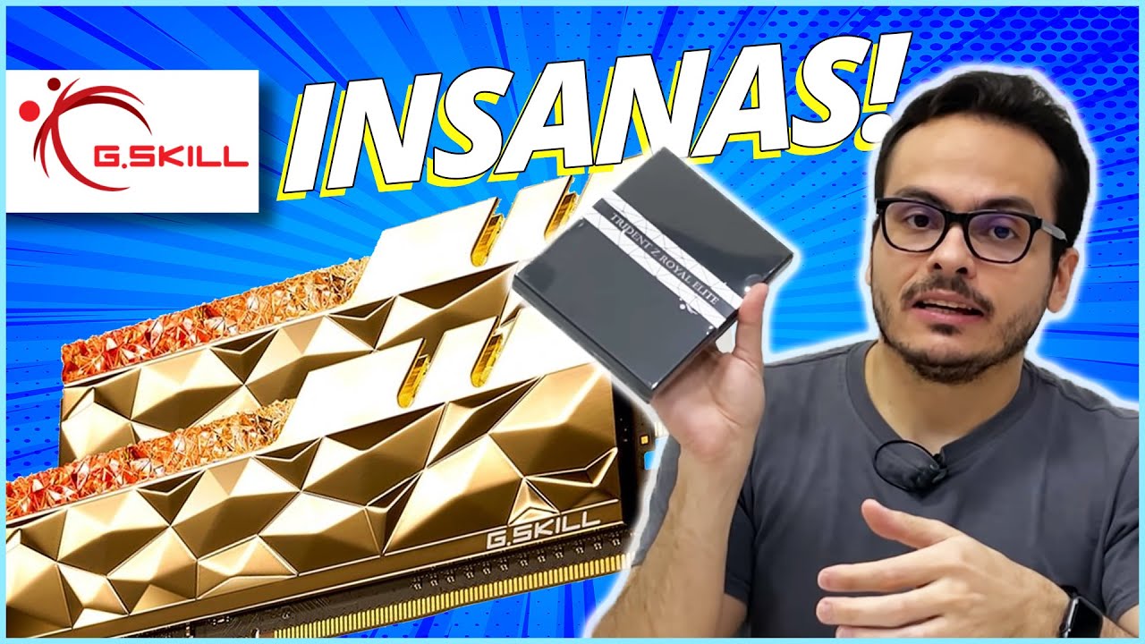 AS MEM&Oacute;RIAS DDR4 MAIS INSANAS QUE J&Aacute; MEXI NA VIDA - GSKILL TRIDENT Z ROYAL ELITE