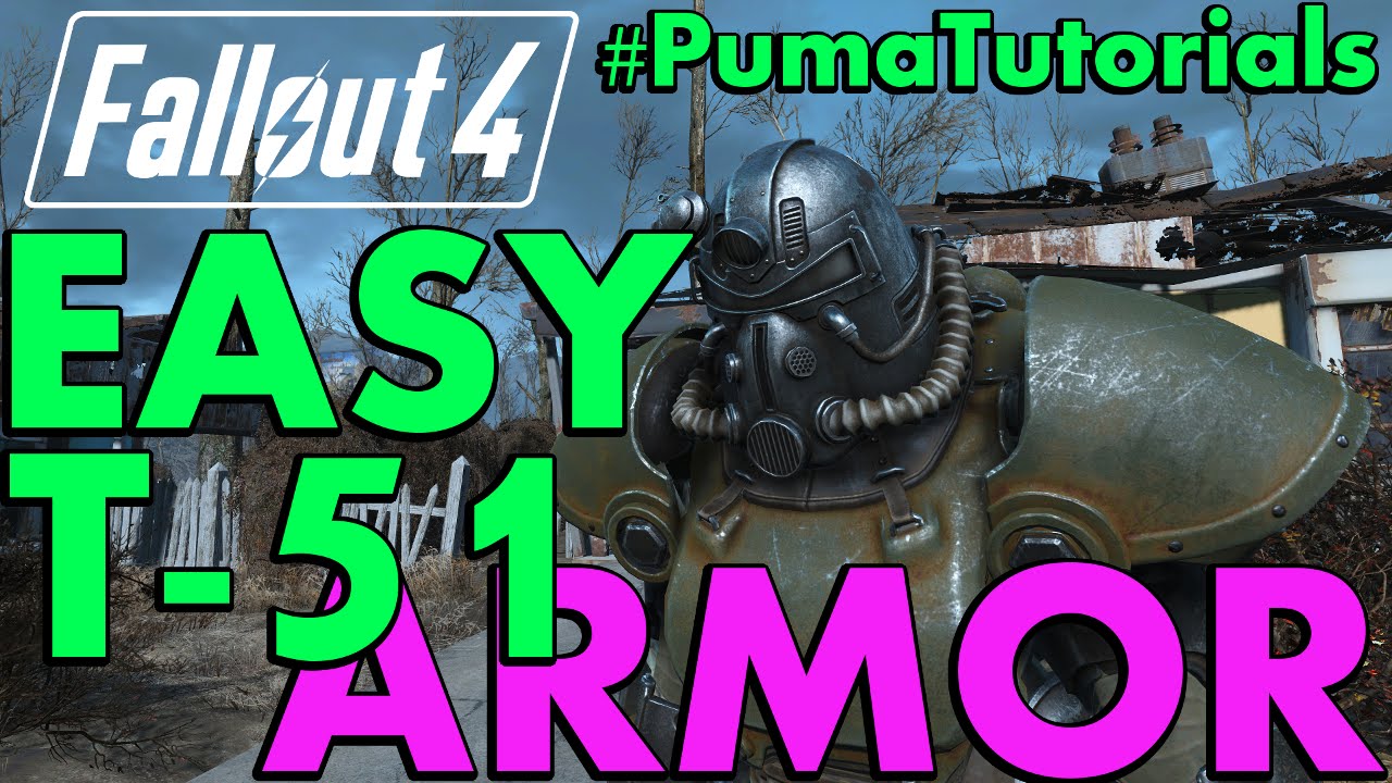 FALLOUT 4: EASY T-51 POWER ARMOR Full Set Guide and Location #PumaTutorials