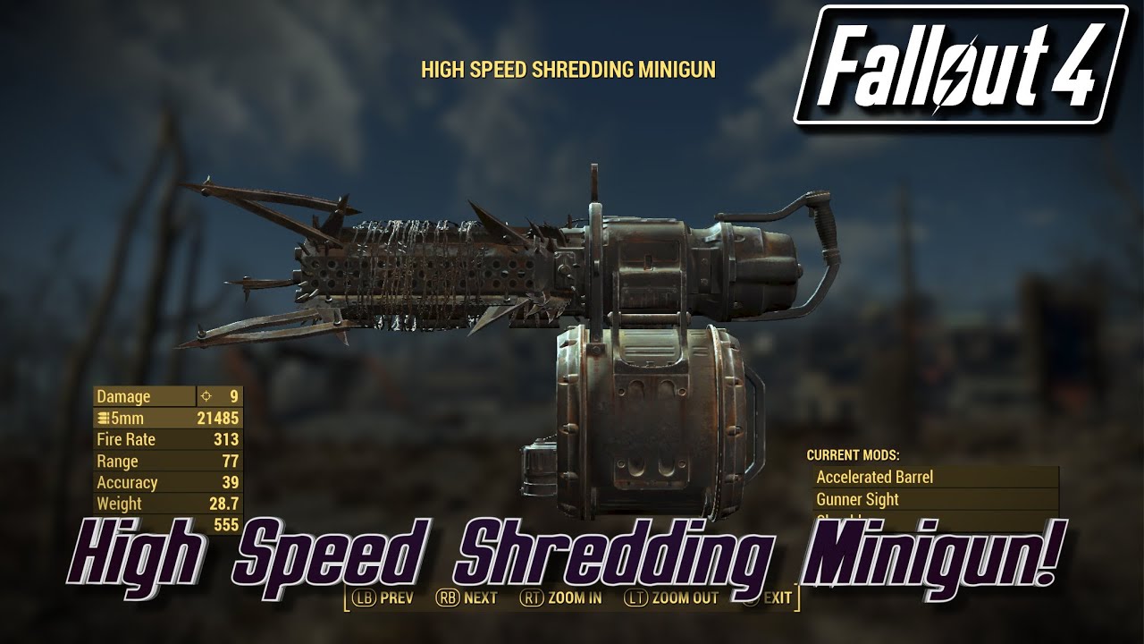Fallout 4 - High Speed Shredding Minigun!