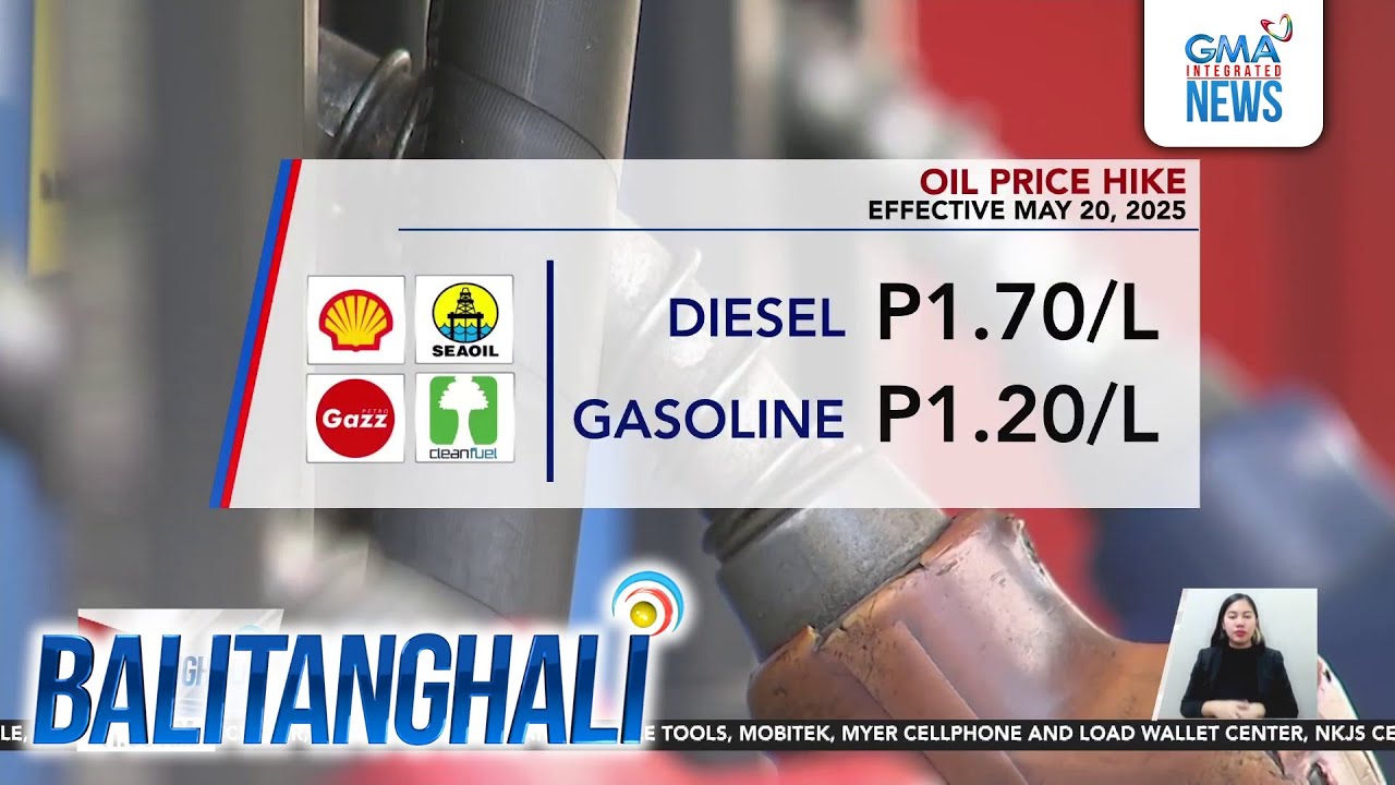 Oil price hike (effective May 20, 2025) | Balitanghali