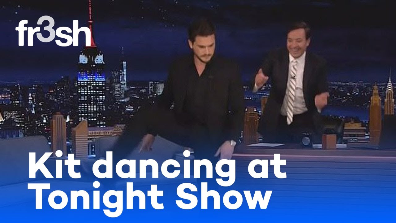 Kit Harington dancing at Tonight Show