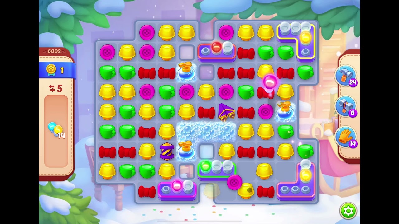 HomeScapes Level 6002 no boosters (13 moves)