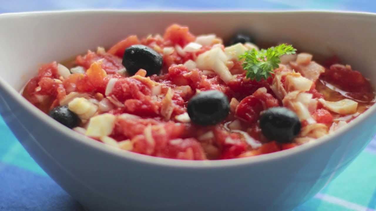 Ensalada Murciana de tomate - Recetas de cocina ligeras ✅