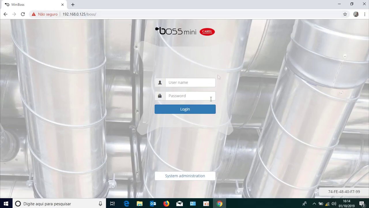 CAREL-BOSS MINI- Configuração de IP