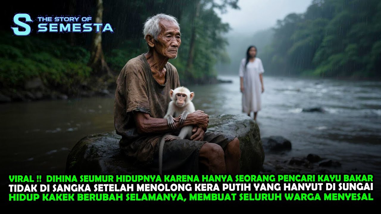VIRAL !! MENOLONG KERA PUTIH HANYUT DI SUNGAI, BALASANYA TAK TERDUGA, MENGUBAH HIDUP KAKEK SELAMANYA