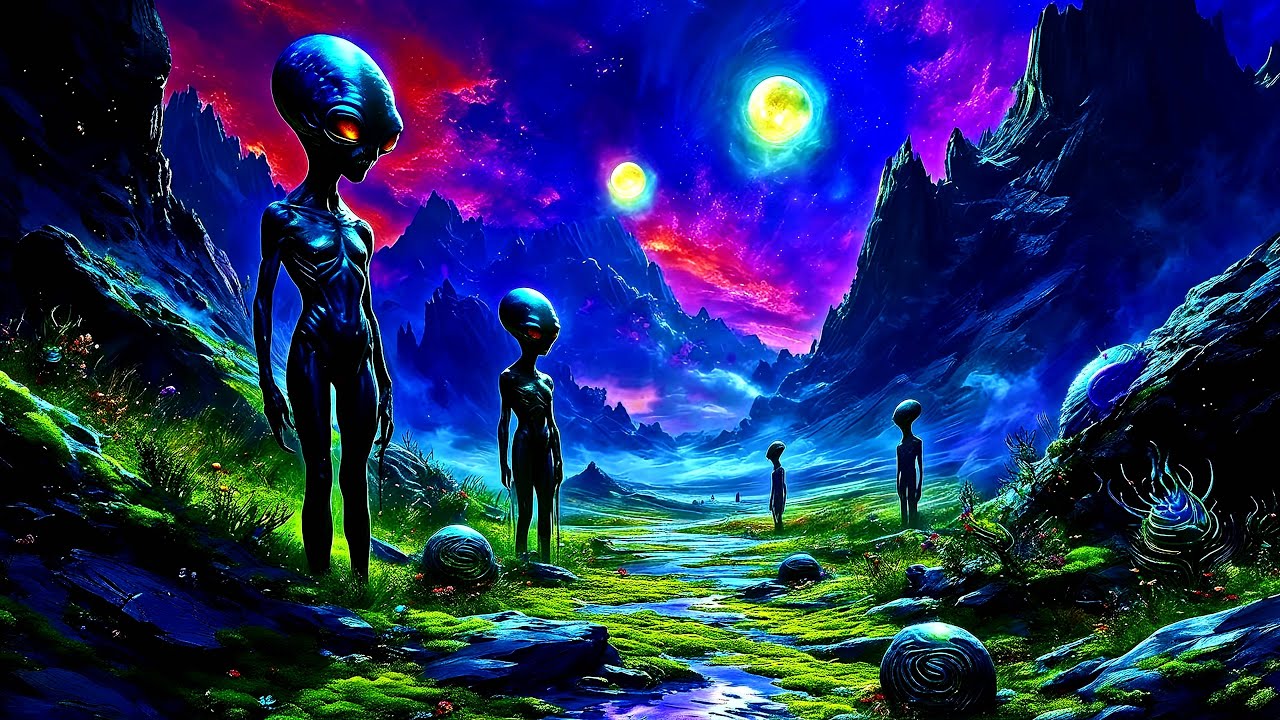 🛸 Psychedelic Aliens Hallucinate Responsibly: Surreal Planet