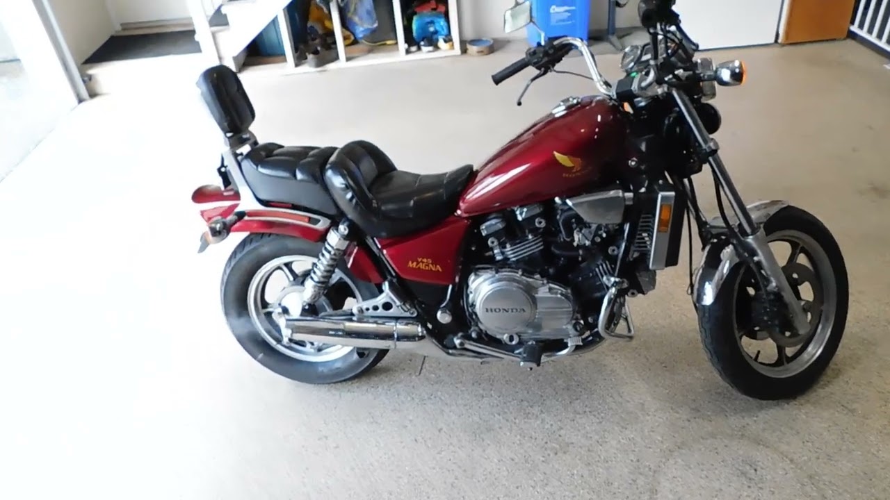 1985 Honda Magna cold start & walkaround