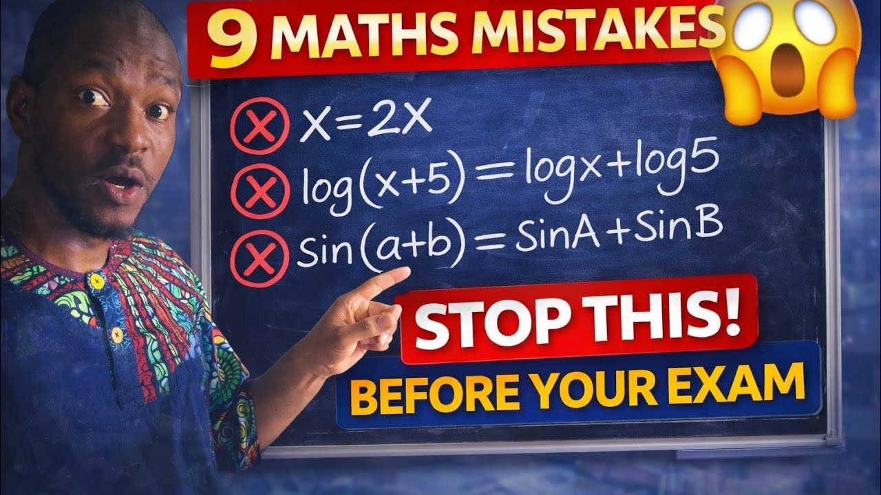 9 Mistakes That Make You Fail Mathematics 😱 (Avoid These Now!)