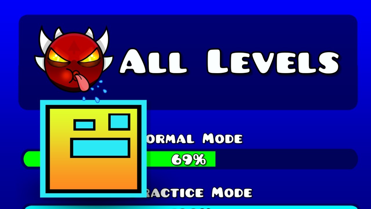 Уровни Cube vs All Geometry Dash (полная анимация)